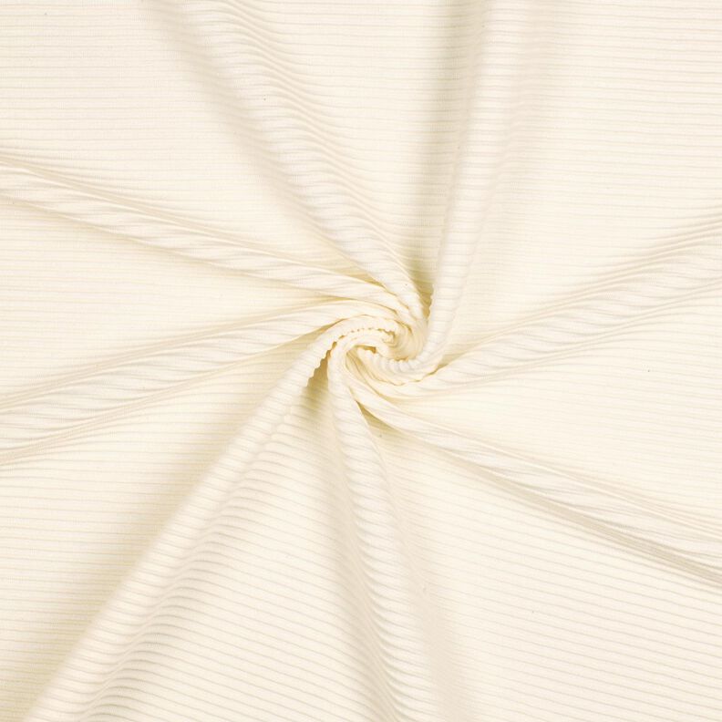Ottoman Ribjersey Katoenmix – creme, image number 1