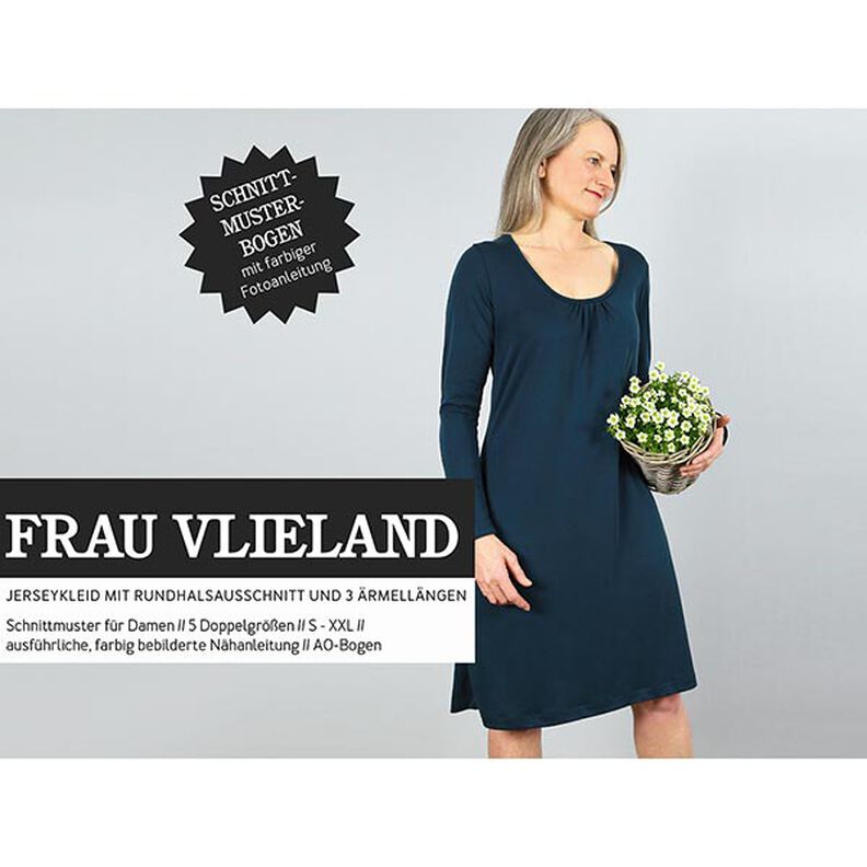 MEVROUW VLIELAND Jerseyjurk met ronde halslijn | Studio Schnittreif | XS-L, image number 1