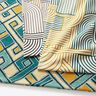 Decostof Half panama abstracte bogen – zwart,  thumbnail number 5