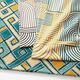 Decostof Half panama abstracte bogen – zwart,  thumbnail number 5