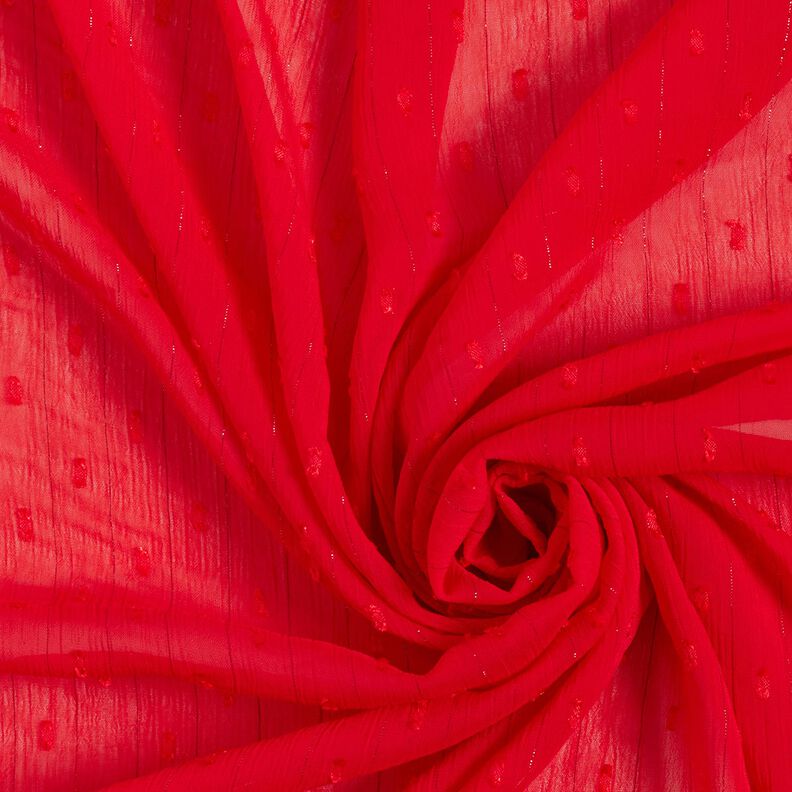 Chiffon dobby metallic krijtstreep – rood/zilver metallic, image number 3