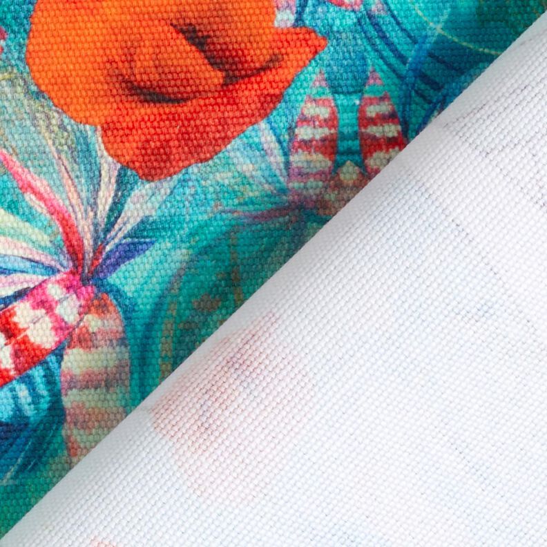 Tassen Panel Canvas kleurrijke klaprozen – zwart blauw/vuurrood, image number 6