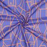 Katoen voile Town | Nerida Hansen – blauwlila/perzik sinaasappel,  thumbnail number 3