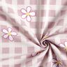 Katoenjersey Ruiten en bloemen &ndash; wit/roze,  thumbnail number 3