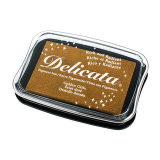 Delicaat metallic stempelkussen – oud goud, 