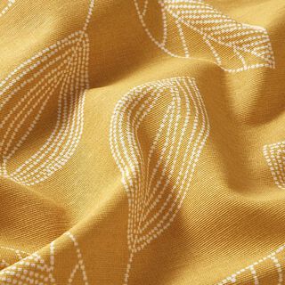 Decostof Canvas Gevlekte bladeren – currygeel, 