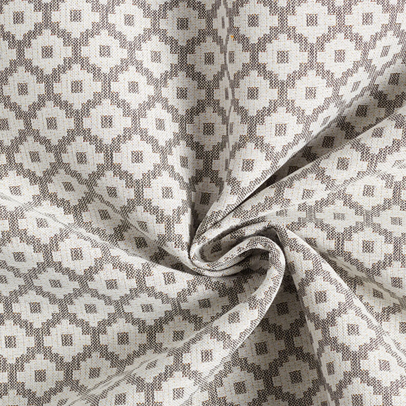 Outdoorstof jacquard Ruiten – grijs,  image number 3