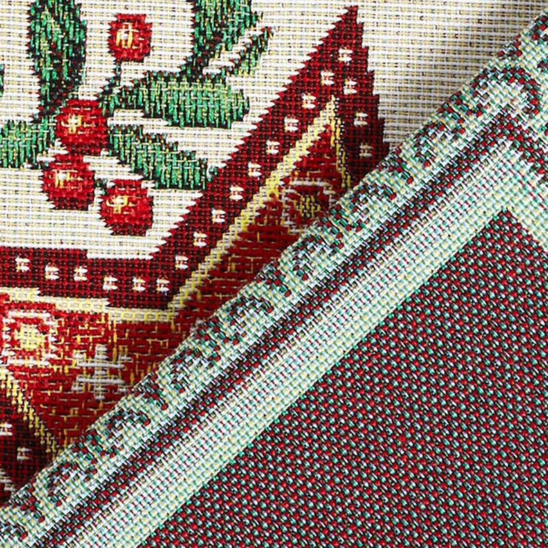 Decopaneel Gobelin Kerstdecoraties – karmijnrood, image number 4