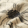Decostof Half panama getekende bloemen – anemoon/zwart,  thumbnail number 2