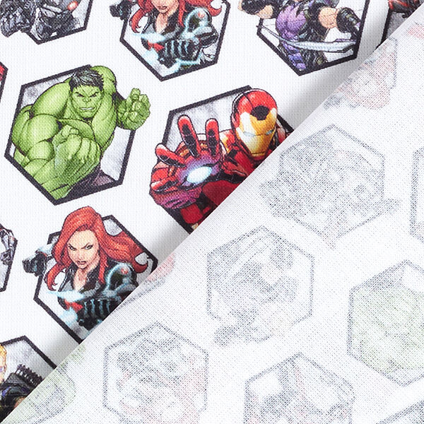 Cretonne Licentiestof Avengers motieftegels | Marvel – wit,  image number 4