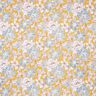 Katoenen stof Cretonne grote bloemen – mosterd/grijs,  thumbnail number 1