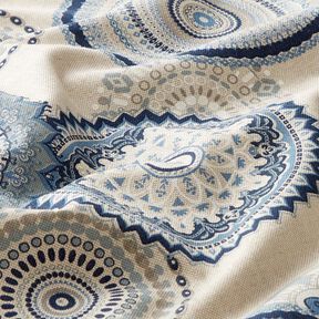 Decostof half panama Mandala – blauw, 