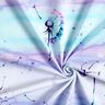 Katoenjersey Aquarel paardenbloemen | Glitzerp&uuml;ppi  &ndash; roodlila/babyblauw,  thumbnail number 3