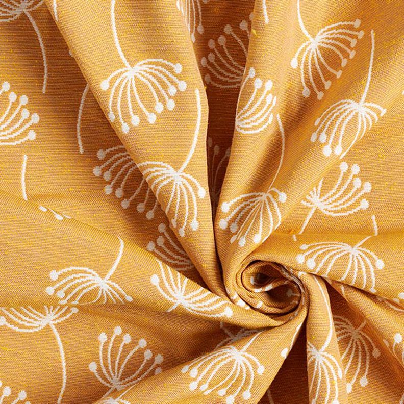 Meubelstof jacquard paardenbloemen – mosterd,  image number 3