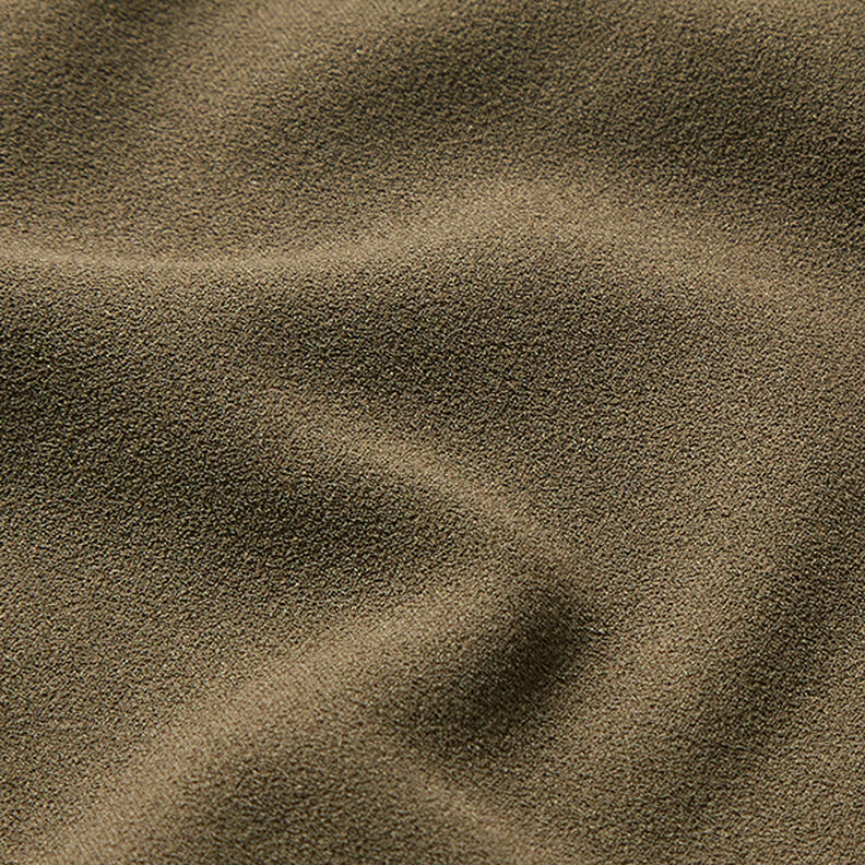 Crêpe jersey effen – kaki,  image number 2