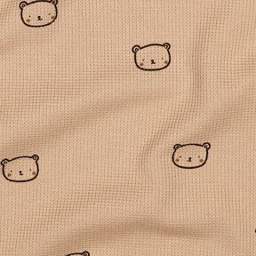 Wafel jersey Beertje | Poppy Fabrics – donker oudroze/aubergine, 