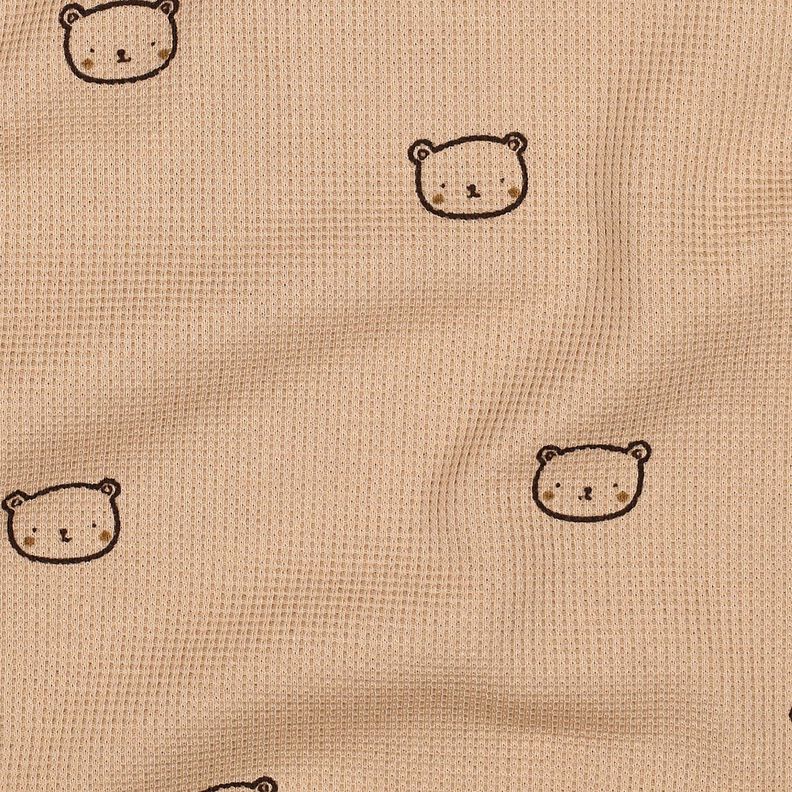 Wafel jersey Beertje | Poppy Fabrics – donker oudroze/aubergine, image number 2
