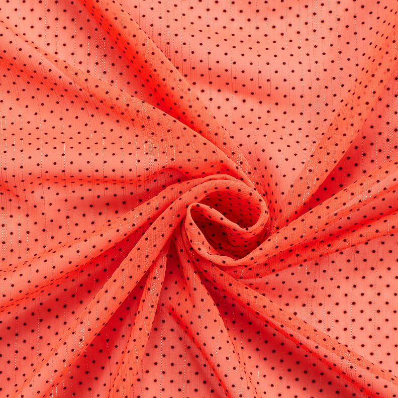 Chiffon glitterstrepen en stippen – oranje, image number 3
