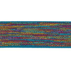 Elastische band [ Breedte: 25 mm ] – turkooisblauw/pink, 
