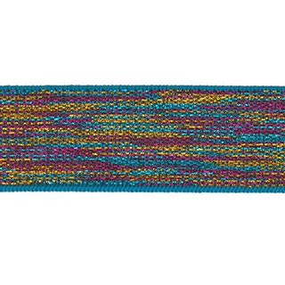 Elastische band [ Breedte: 25 mm ] – turkooisblauw/pink, 