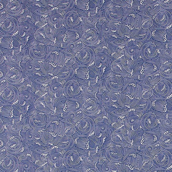 Gecoat katoen Golvenmotief – marineblauw, image number 1