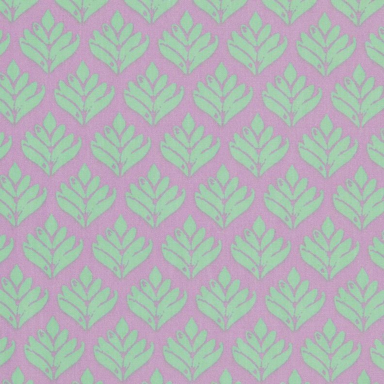 Gecoate katoen abstracte vakken – pastelviolet/mint, image number 1