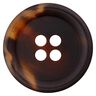 Polyester knoop 4-gats – donkerbruin,  thumbnail number 1