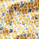 Katoenen stof Cretonne Mini-driehoekjes – wit/currygeel,  thumbnail number 2