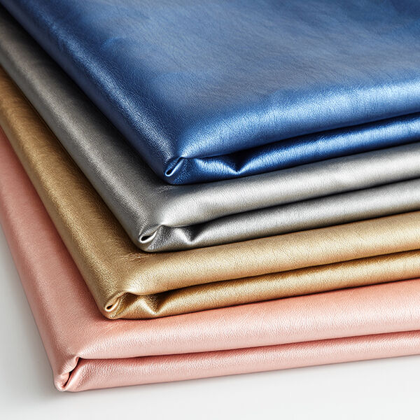 Imitatieleer Metaalglans – blauw,  image number 4