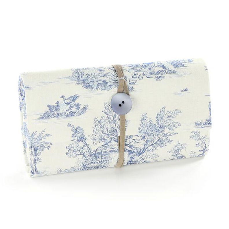 Katoenen stof Mini Pastorale 280 cm – blauw,  image number 8
