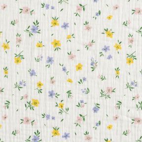 Mousseline/dubbel gehaakte stoffen Kleine bloempjes | Poppy Fabrics – ivoor, 