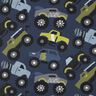 Katoenpopeline Monstertrucks | Poppy Fabrics – marineblauw,  thumbnail number 1
