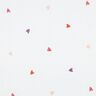 Mousseline/dubbel gehaakte stoffen geborduurde harten | Poppy Fabrics – wit/roos,  thumbnail number 1