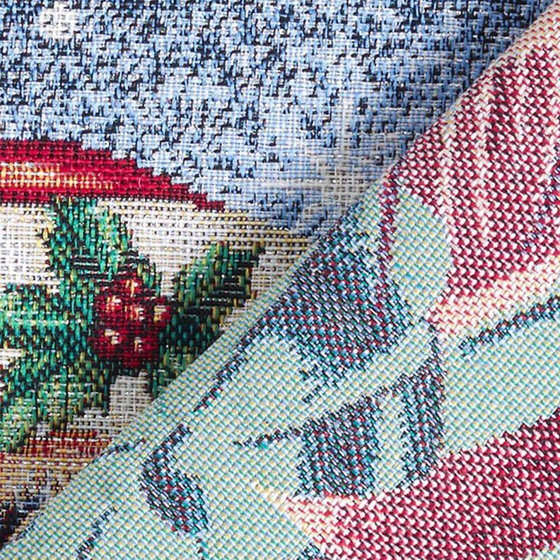 Panel Gobelin Kerstcadeau lurex – blauw/groen, image number 4