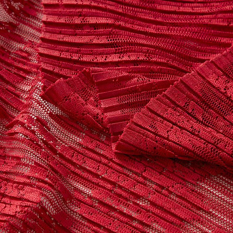 Plissé kanten bloemen – karmijnrood,  image number 3