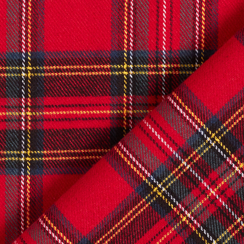 Katoenflanel Schotse ruit – rood,  image number 4