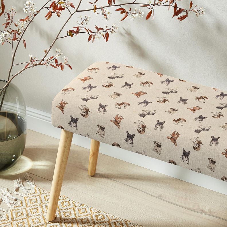 Decostof Half panama Puppy's &ndash; natuur/grijs,  image number 5