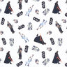 Cretonne Licentiestof Figuren | Star Wars – wit,  thumbnail number 1