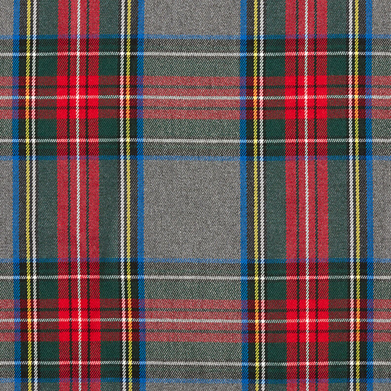 Broekenstretch Schotse ruit – leigrijs/rood,  image number 1