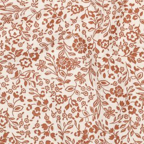 Mousseline/dubbel gehaakte stoffen tweekleurige bloemen  | Poppy Fabrics – lichtbeige/karamel, 