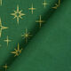 Katoenen stof Popeline fonkelende sterren – groen/goud,  thumbnail number 4