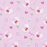 Katoenpopeline Peppa-harten Licentiestof | ABC Ltd – pastelviolet,  thumbnail number 1