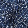viscose voile batik bladtakken – indigo/wit,  thumbnail number 3