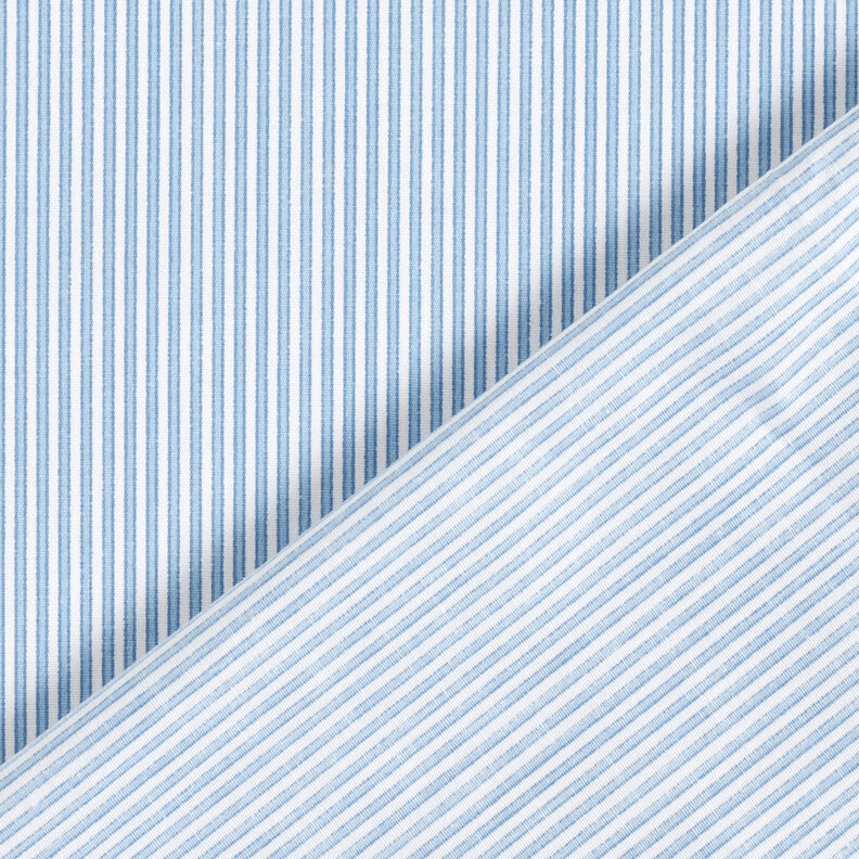 Overhemdstof stretch smalle strepen – wit/lichtblauw,  image number 5