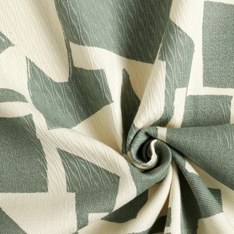 Decostof Jacquard abstracte structuur – riet/ecru,  image number 3