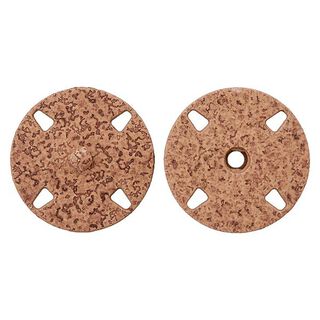 Metalen drukknoop [ 23 mm ] – lichtbruin, 