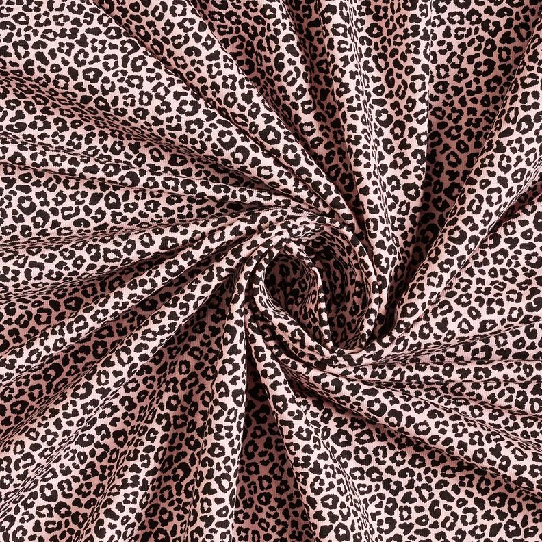Katoenjersey Mini luipaardprint – lichtroze/zwart,  image number 3