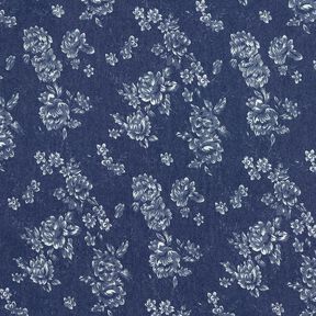 Chambray Kleine rozen – marineblauw/ecru, 