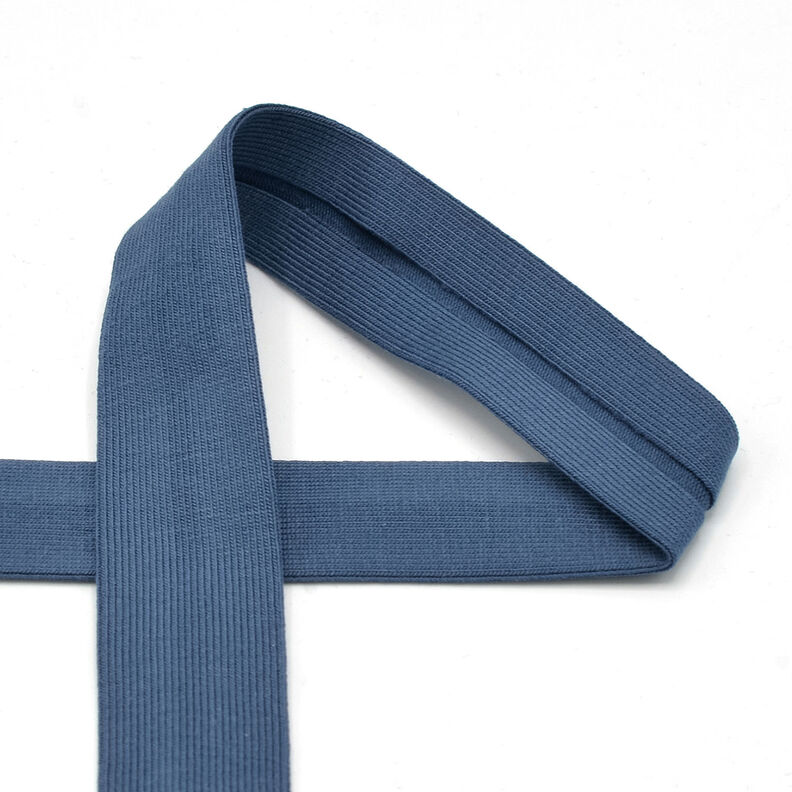 Biasband Katoenjersey [20 mm] – jeansblauw,  image number 1