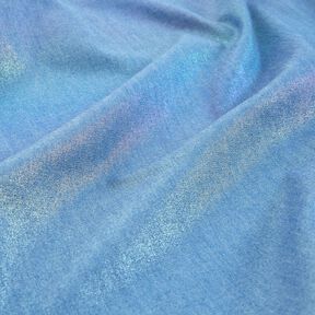 Chambray Regenboogglans Foliedruk | Poppy Fabrics – jeansblauw/kleurenmix, 